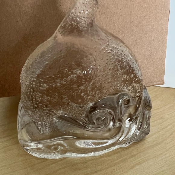 Partylite Dolphin Clear Glass Ocean Waves Tealight Candleholder - Picture 2 of 6